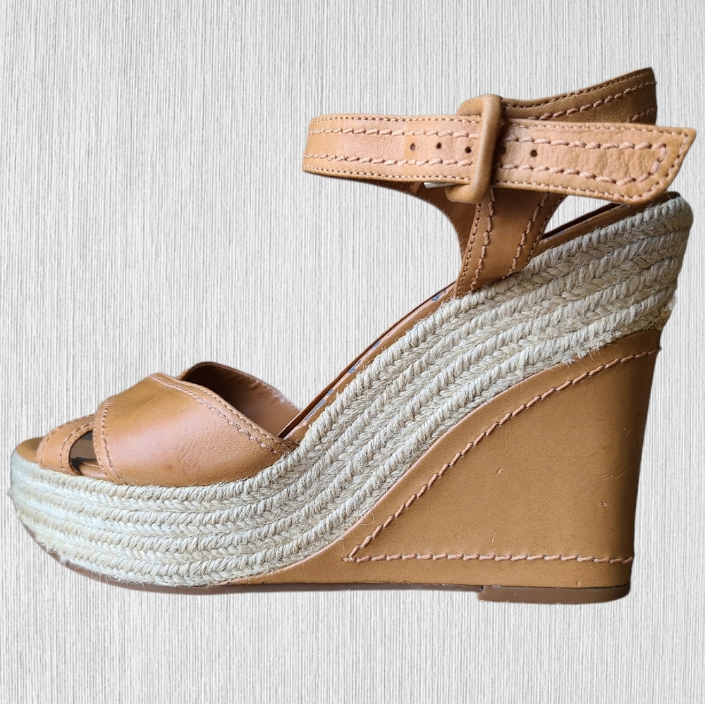 BCBGeneration Leather & Jute Wedges
